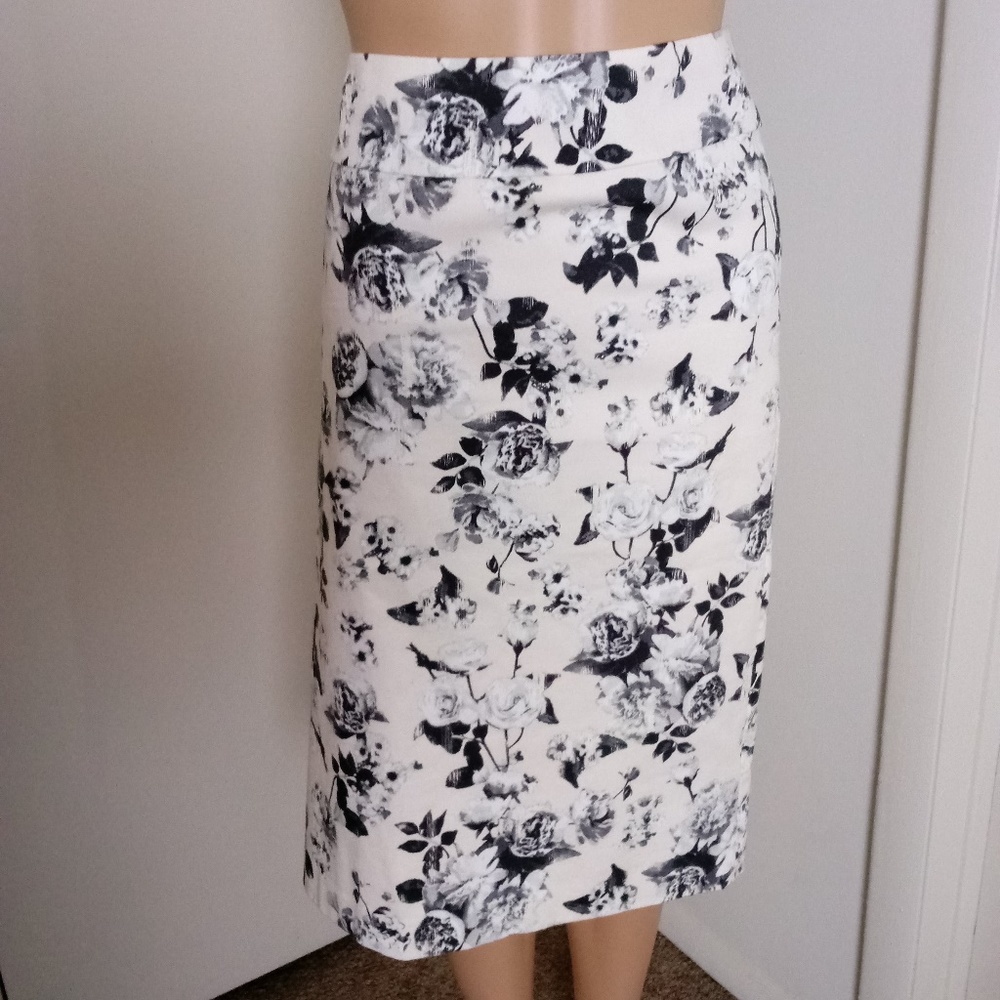 Lord & Taylor Whitewashed Peony Rose Skirt Size 14